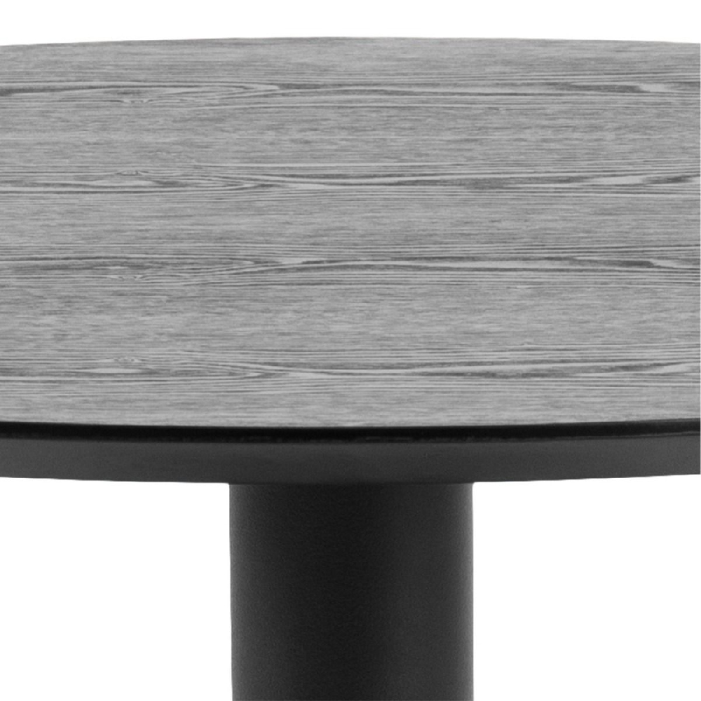 Ionia Wooden Coffee Table Round In Black Ash