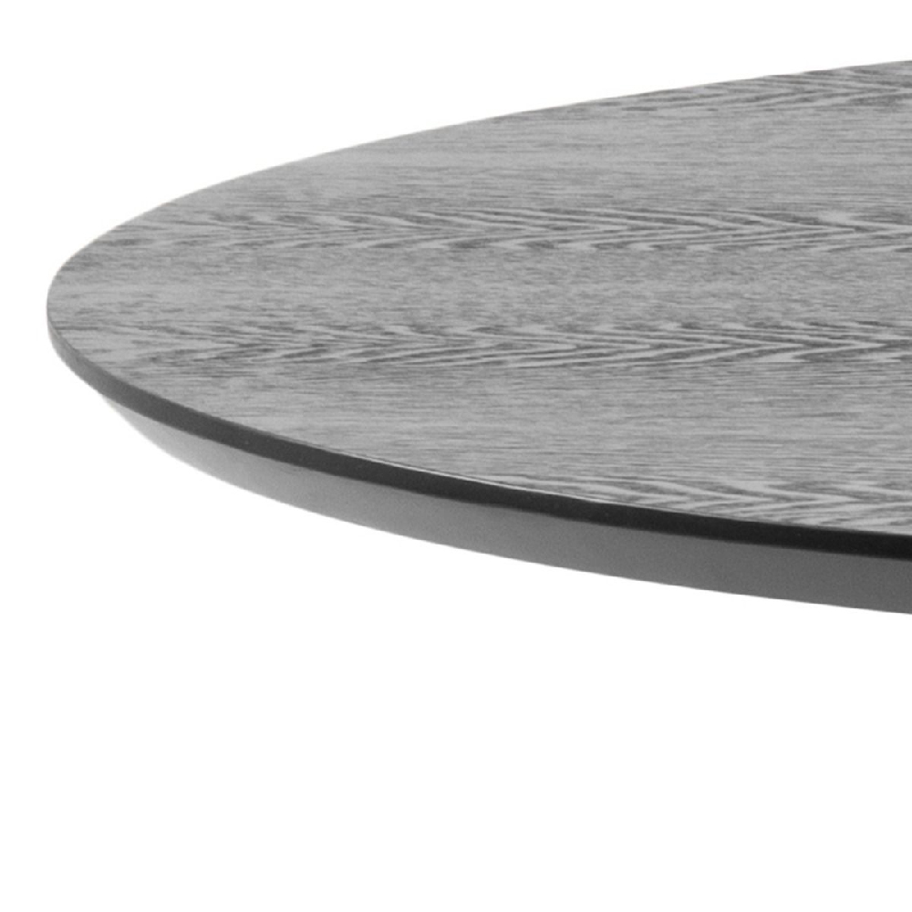 Ionia Wooden Coffee Table Round In Black Ash