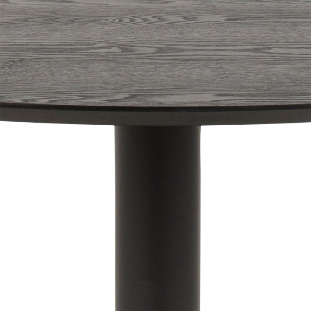 Ionia Wooden Dining Table Round In Black Ash