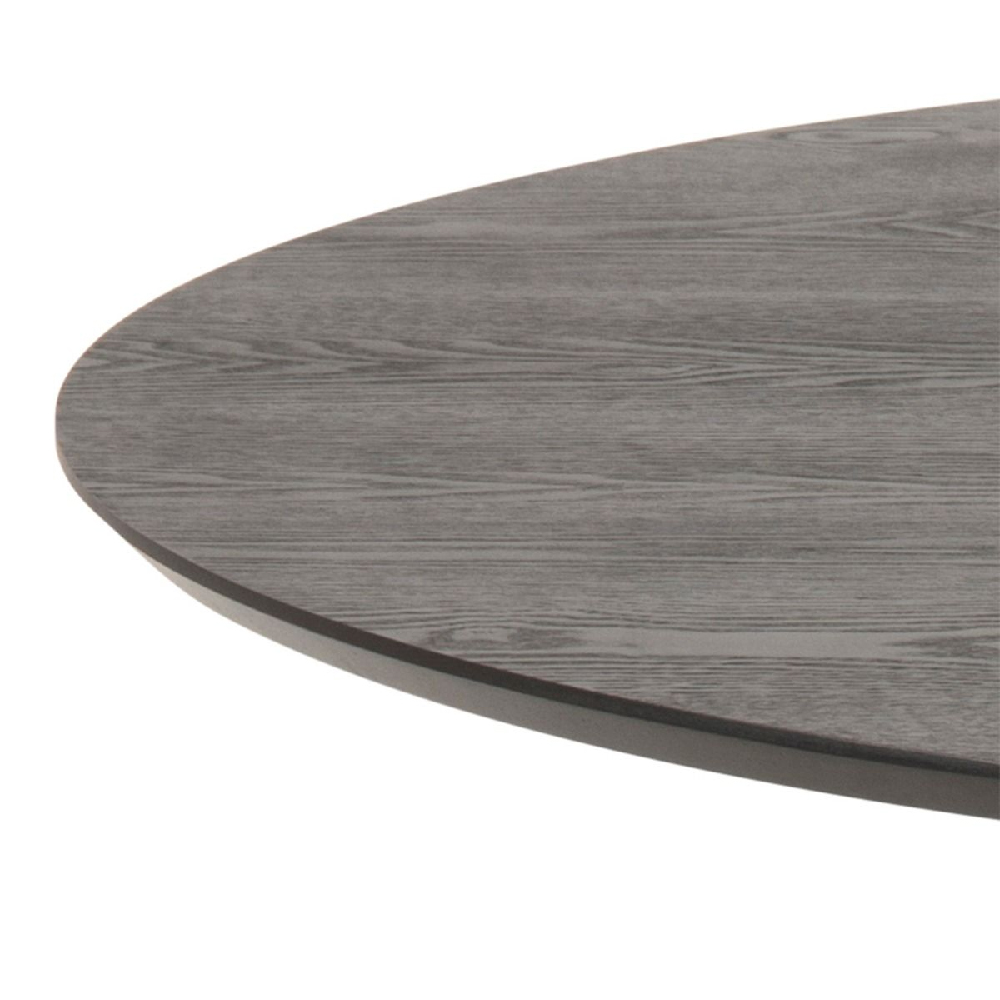 Ionia Wooden Dining Table Round In Black Ash