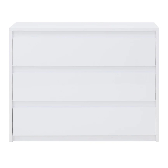 Iowa High Gloss Chest Of 3 Drawers In White