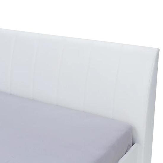 Iowa High Gloss Ottoman King Size Bed In White