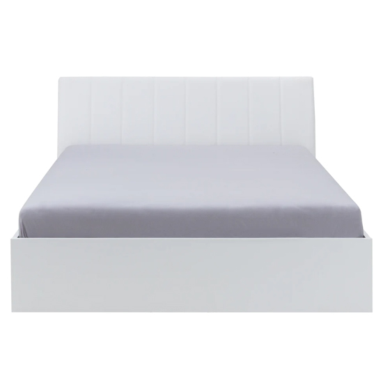 Iowa High Gloss Super King Size Bed In White