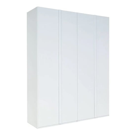 Product photograph of Iowa High Goss Wardrobe With 4 Hinged Doors In White from Furniture in Fashion