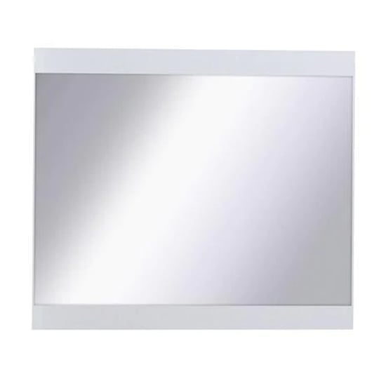Product photograph of Iowa Wall Mirror In White High Gloss Wooden Frame from Furniture in Fashion