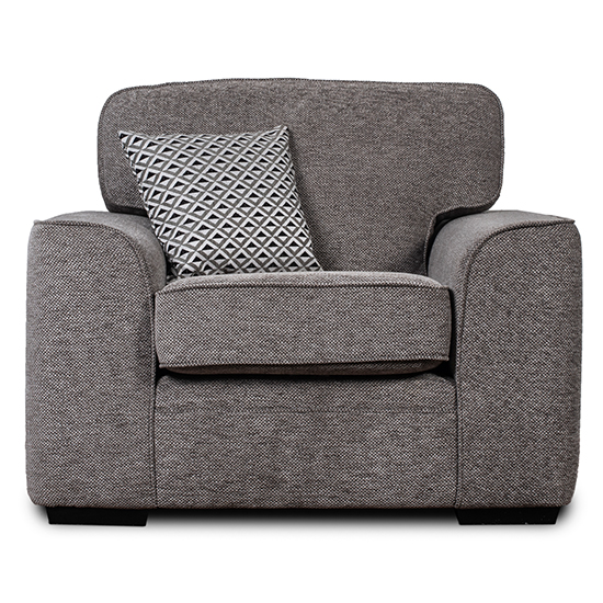 Read more about Ipojuca fabric 1 seater sofa in almond with black feets