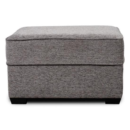 Read more about Ipojuca fabric ottoman in almond with black feets