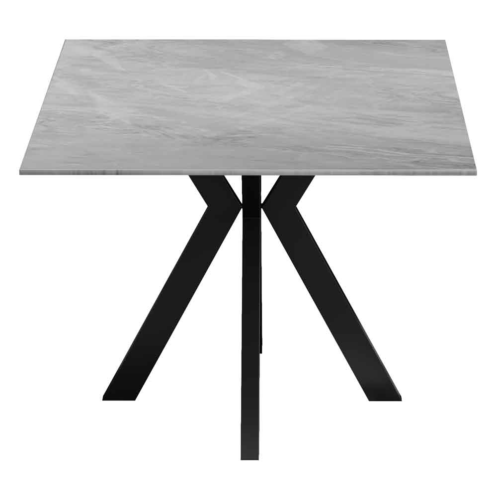 Iramix Ceramic Dining Table in Grey Gloss