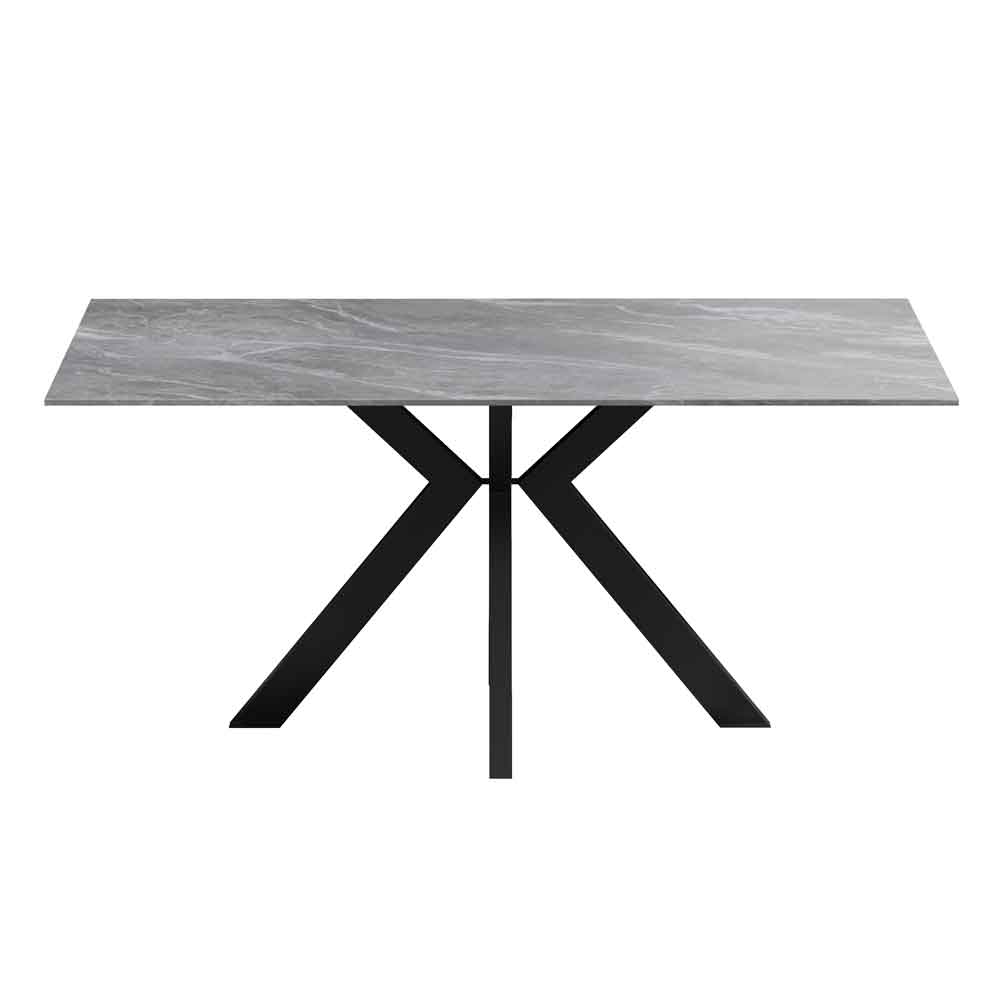 Iramix Ceramic Dining Table in Grey Matt