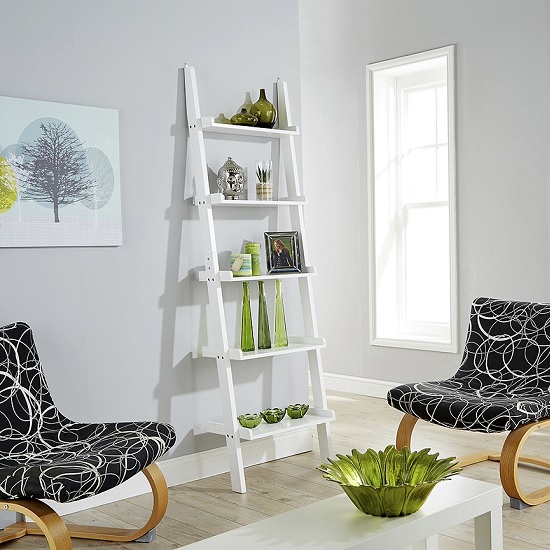 Read more about Lizard ladder style wall mounted shelving unit in white