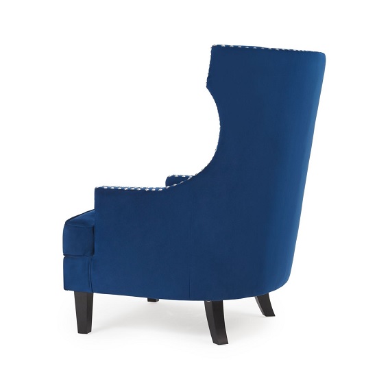 Irina Velvet Accent Chair In Blue With Black Legs_3