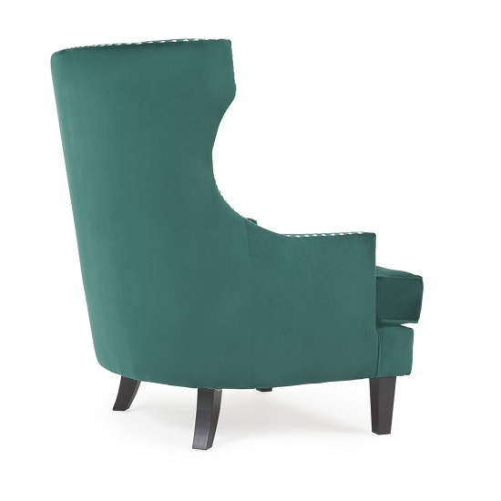 Irina Velvet Accent Chair In Green With Black Legs_3