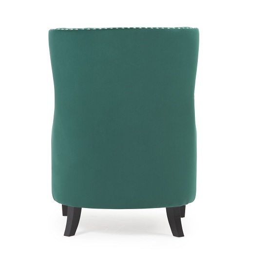 Irina Velvet Accent Chair In Green With Black Legs_4
