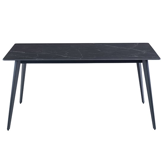 Product photograph of Iris Sintered Stone Dining Table Large In Mooney Black from Furniture in Fashion