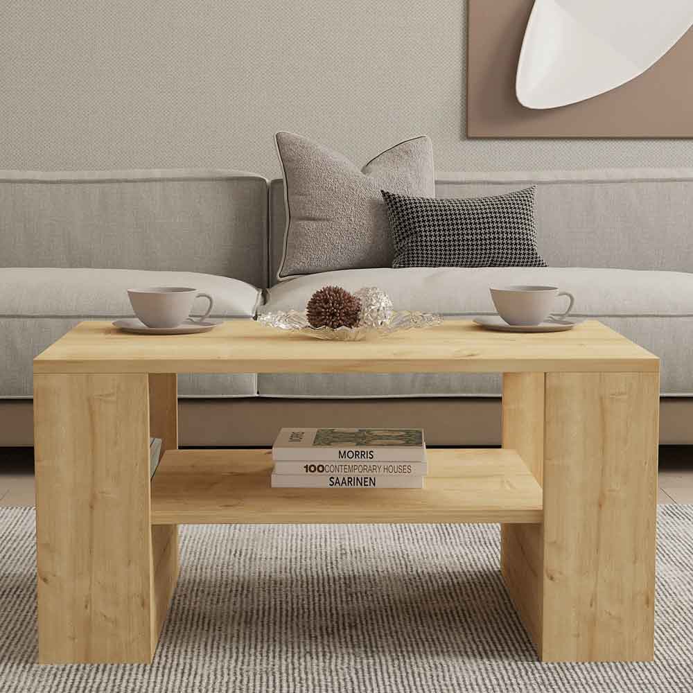 Iris Wooden Coffee Table in Sapphire