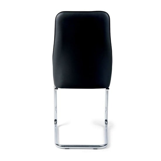 Irma Dining Chairs In Black Faux Leather In A Pair_6