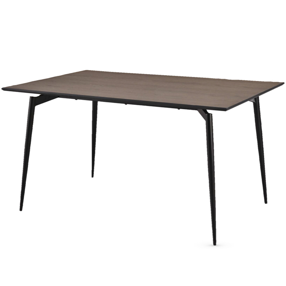 Irmo 140cm Wooden Dining Table With Black Legs - Ashen Oak