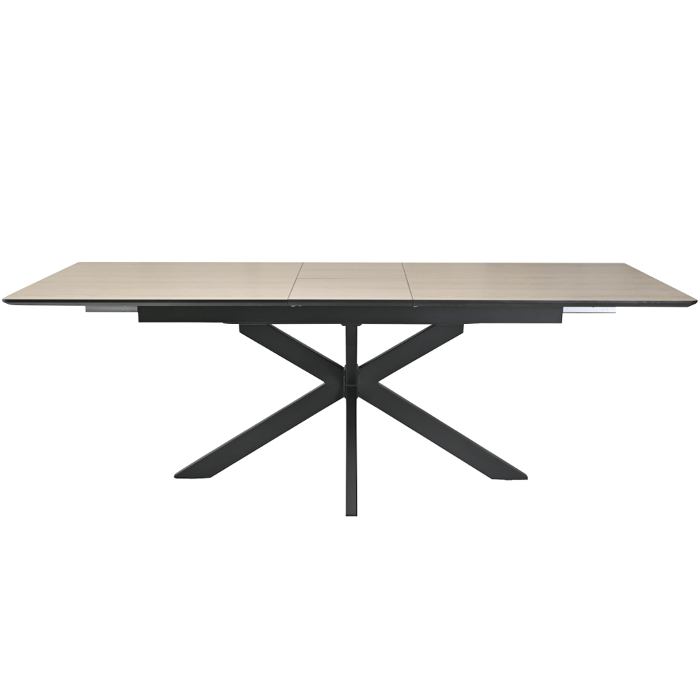 Irmo Large Wooden Extending Dining Table In Dune Oak