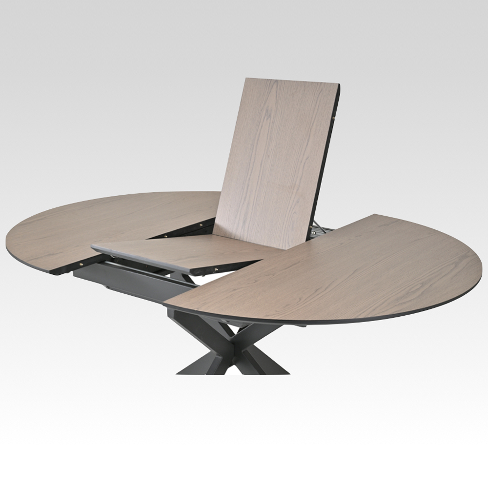 Irmo Wooden Round Extending Dining Table In Ashen Oak
