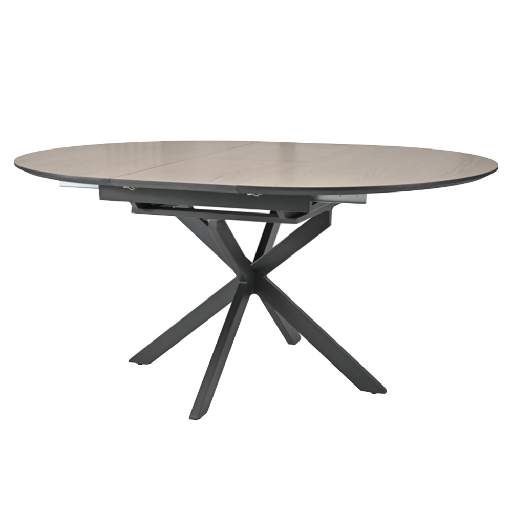 Irmo Wooden Round Extending Dining Table In Ashen Oak