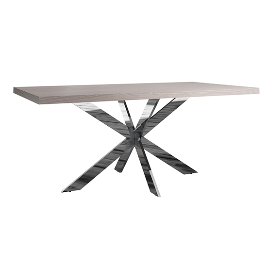 Irvane Wooden 180cm Dining Table In Grey Oak