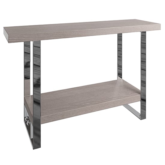 Photo of Irvane wooden console table in grey oak