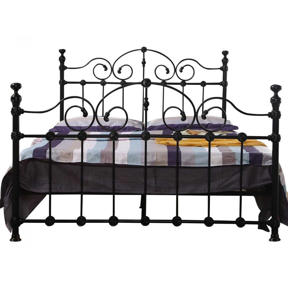 Irvine Metal King Size Bed In Black