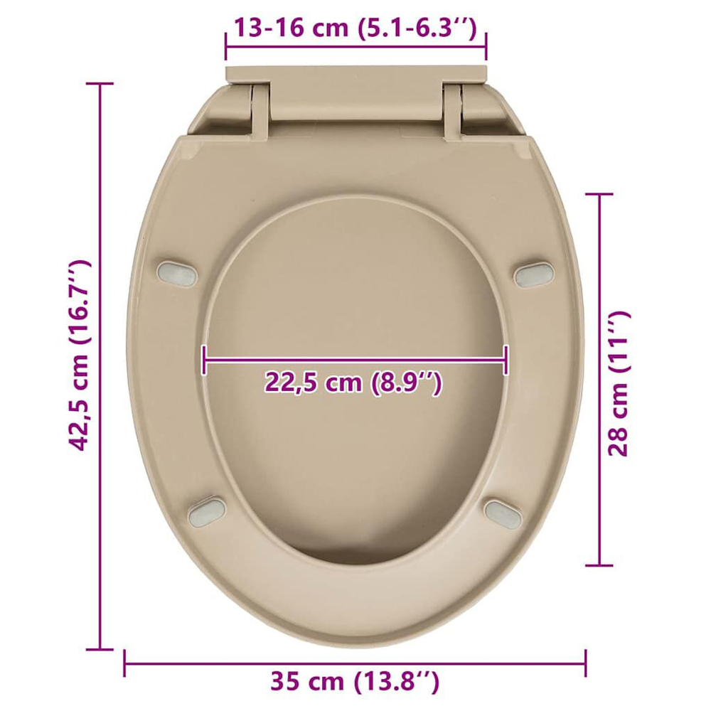 Irvine PP Oval Soft-Close Quick-Release Toilet Seat - Beige