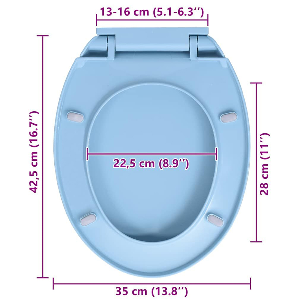 Irvine PP Oval Soft-Close Quick-Release Toilet Seat - Blue