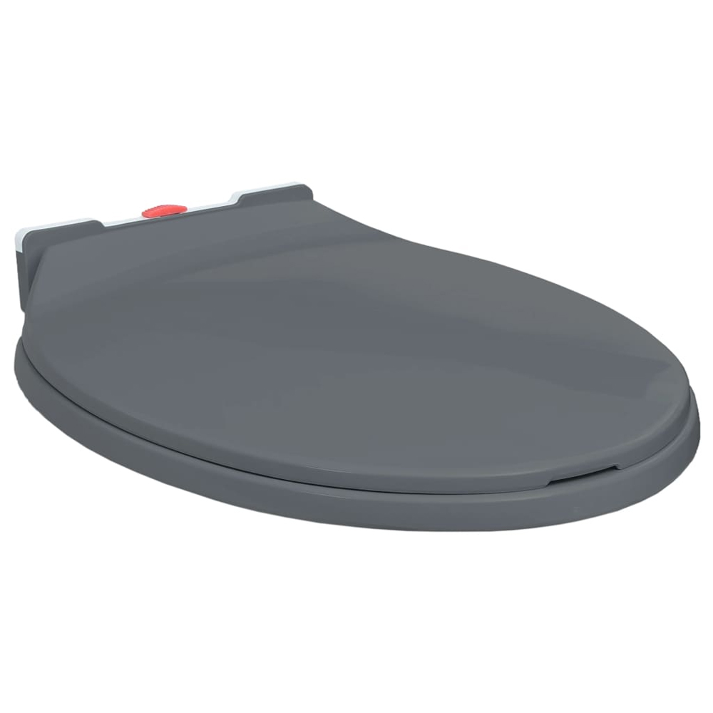 Irvine PP Oval Soft-Close Quick-Release Toilet Seat - Grey