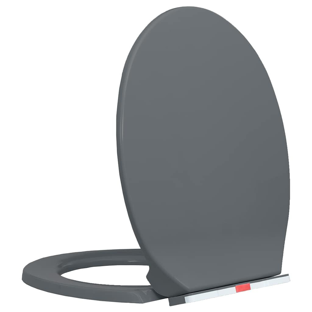 Irvine PP Oval Soft-Close Quick-Release Toilet Seat - Grey