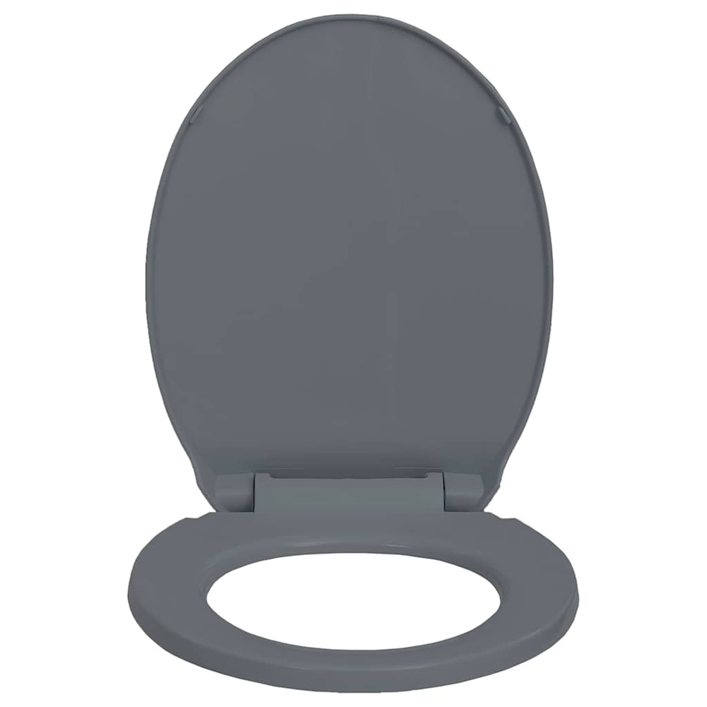 Irvine PP Oval Soft-Close Quick-Release Toilet Seat - Grey