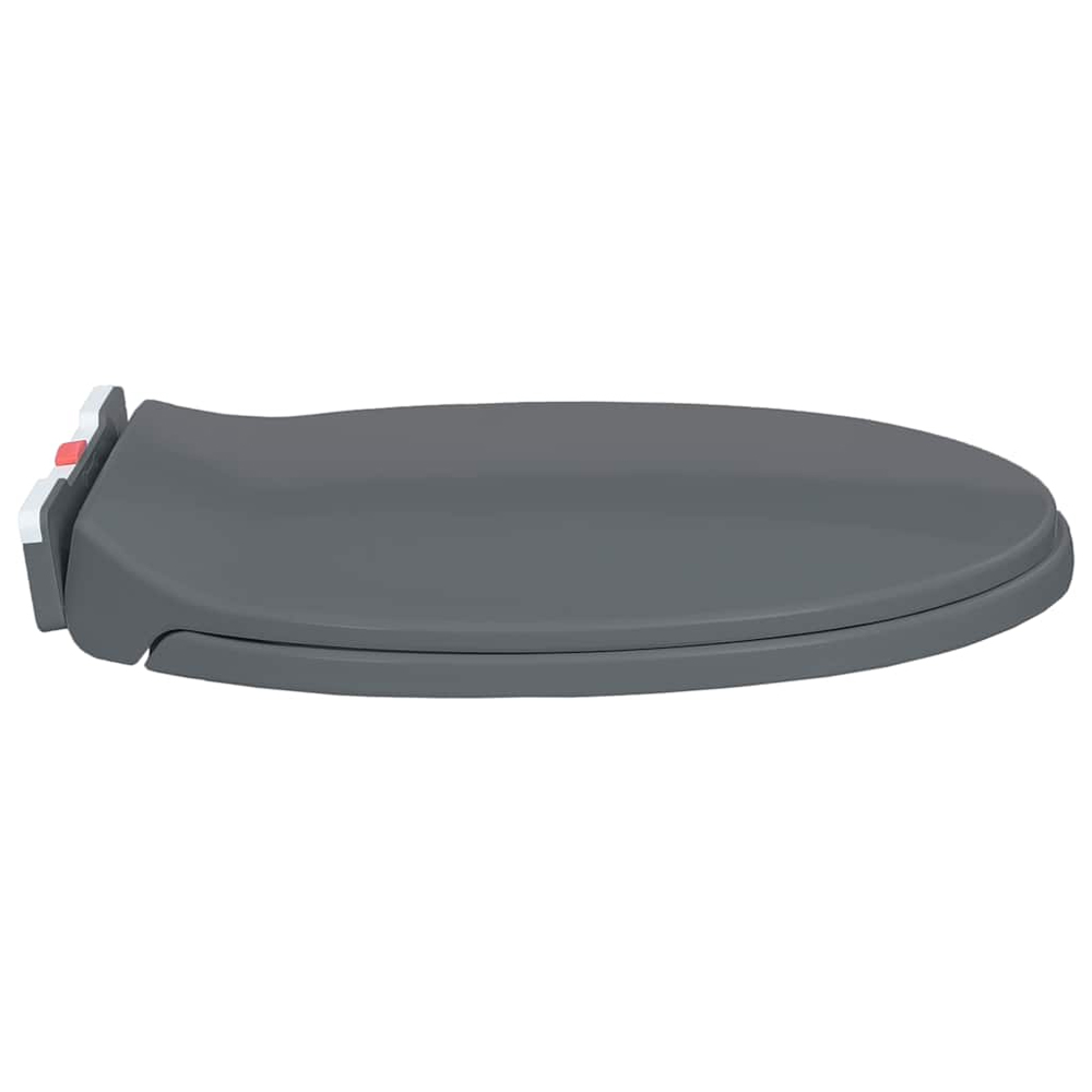 Irvine PP Oval Soft-Close Quick-Release Toilet Seat - Grey