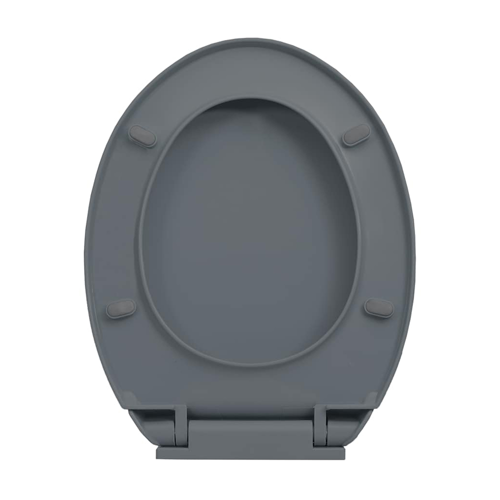 Irvine PP Oval Soft-Close Quick-Release Toilet Seat - Grey