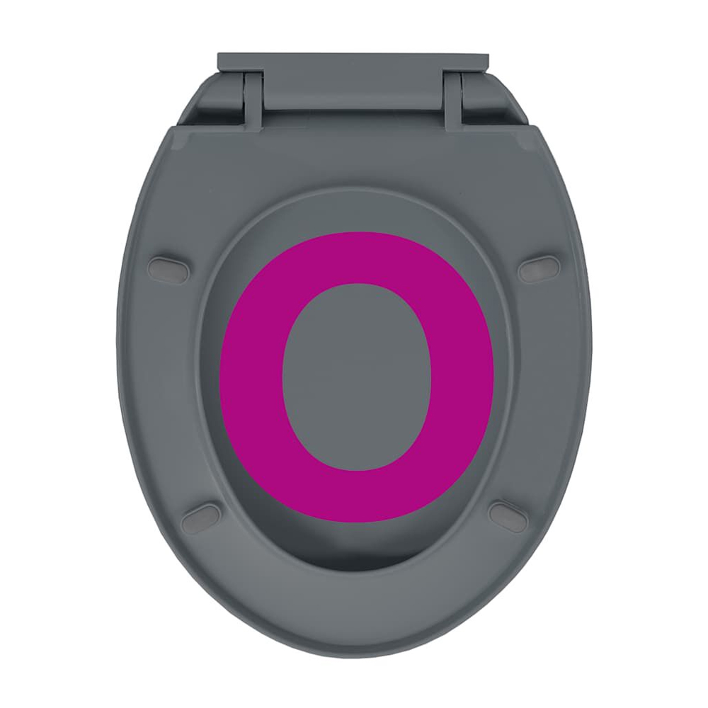 Irvine PP Oval Soft-Close Quick-Release Toilet Seat - Grey