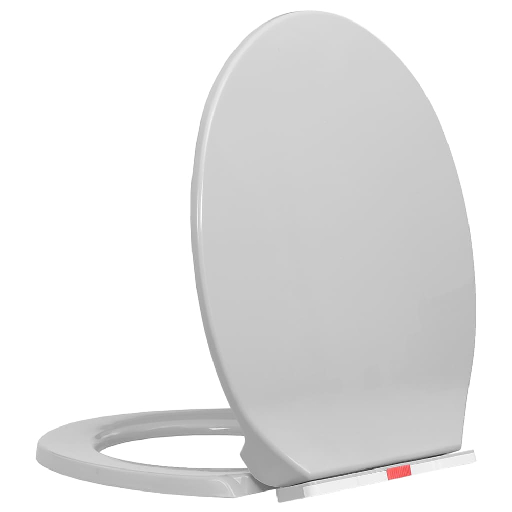 Irvine PP Oval Soft-Close Quick-Release Toilet Seat - Light Grey