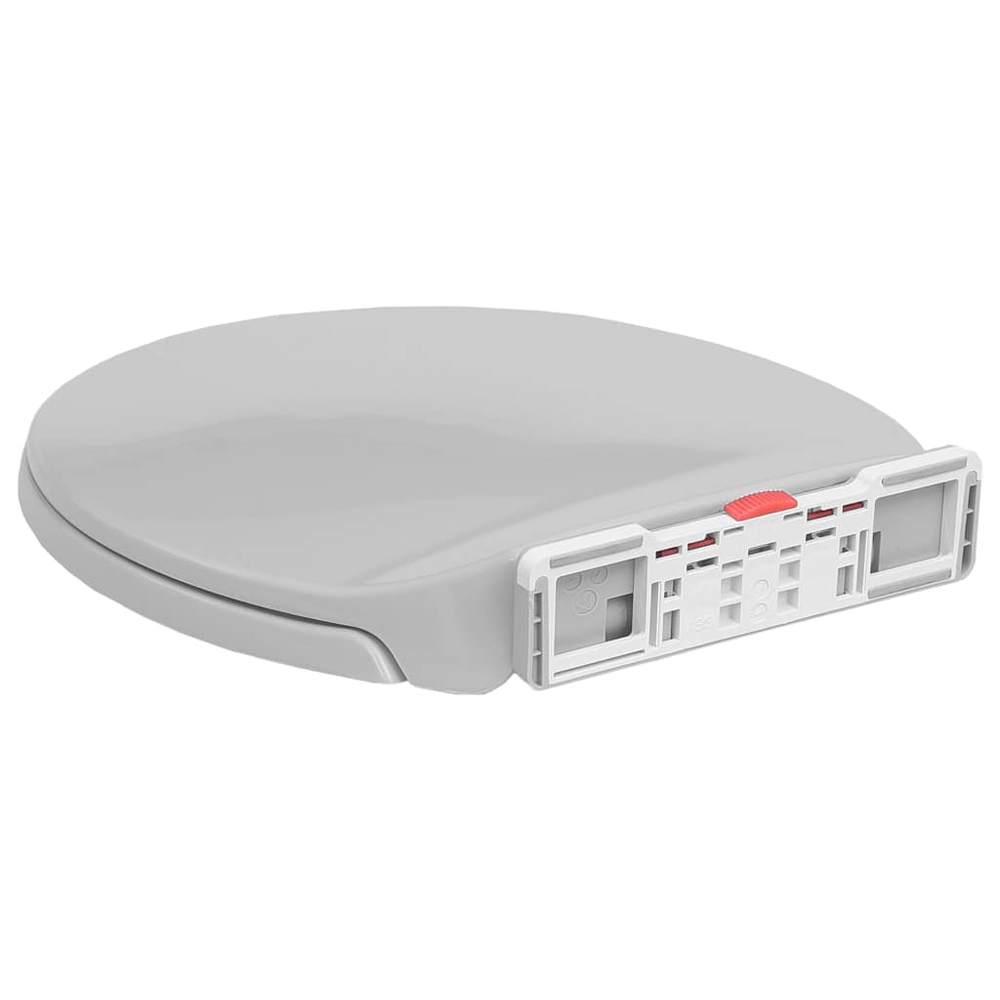 Irvine PP Oval Soft-Close Quick-Release Toilet Seat - Light Grey