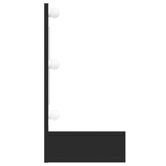 Irvine Wooden Wall Dressing Cabinet In Black With LED