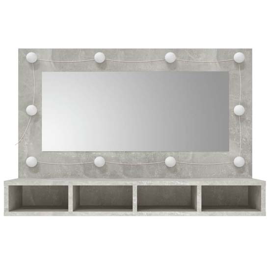 Irvine Wooden Wall Dressing Cabinet In Concrete Effect With LED