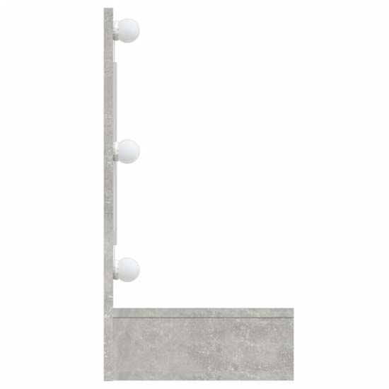 Irvine Wooden Wall Dressing Cabinet In Concrete Effect With LED