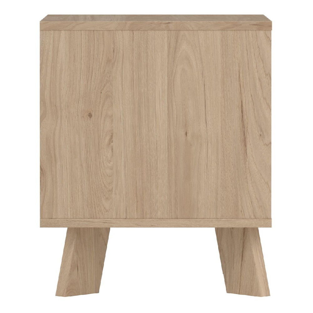 Irvine Wooden Bedside Cabinet With 1 Door In Oak And White
