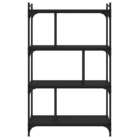 Irvine Wooden Bookcase With 4-Tier In Black