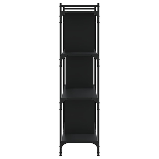 Irvine Wooden Bookcase With 4-Tier In Black
