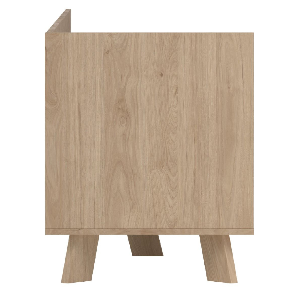 Irvine Wooden TV Stand With 1 Door 2 Drawers In Oak And White