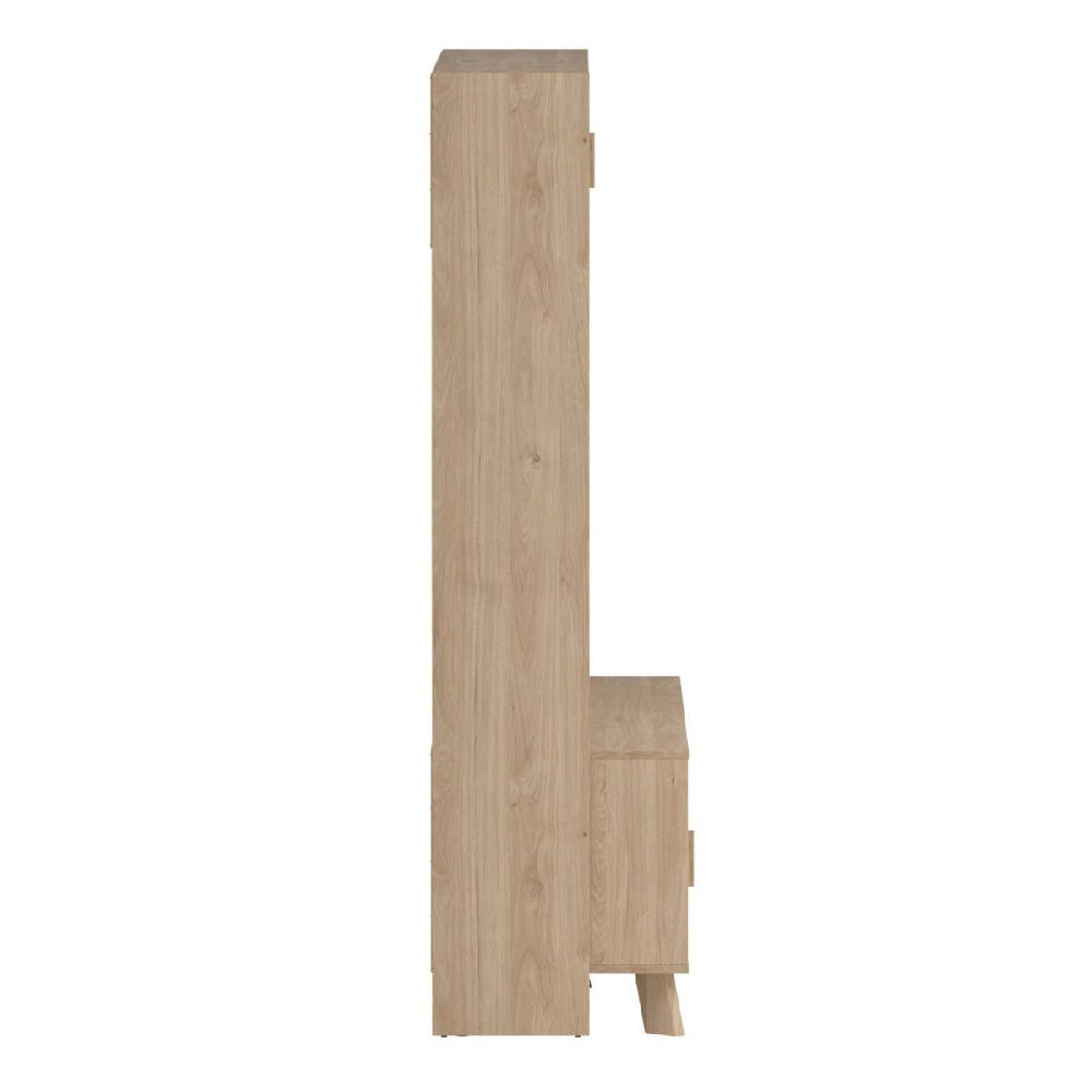 Irvine Wooden TV Stand With 2 Sliding Doors In Oak And White