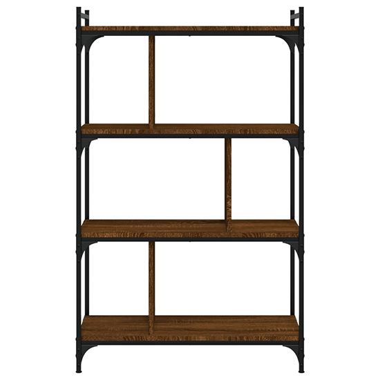 Irving Wooden Bookcase With 4-Tier In Brown Oak