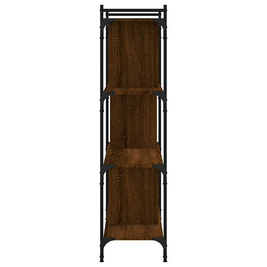 Irving Wooden Bookcase With 4-Tier In Brown Oak