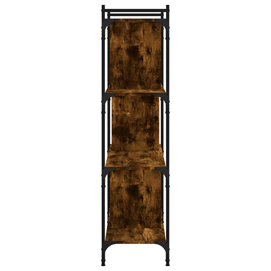 Irving Wooden Bookcase With 4-Tier In Smoked Oak