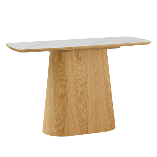 Read more about Irwin ceramic top wooden console table in sand