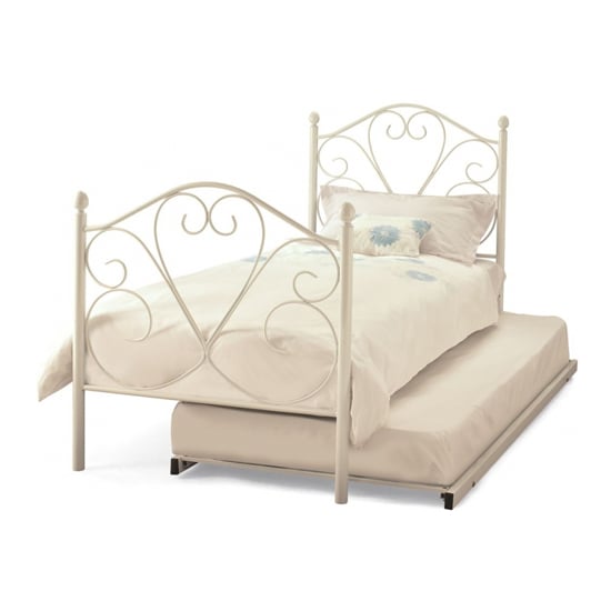 Isabelle Metal Single Bed With Guest Bed In White_2